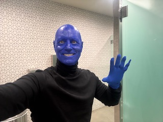 Blue Man from the popular Vegas show for your next Sin City themed event